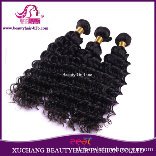 Wholesale Remy Human Hair Weft Extensions Deep Curly Hair (BHF-LC001)